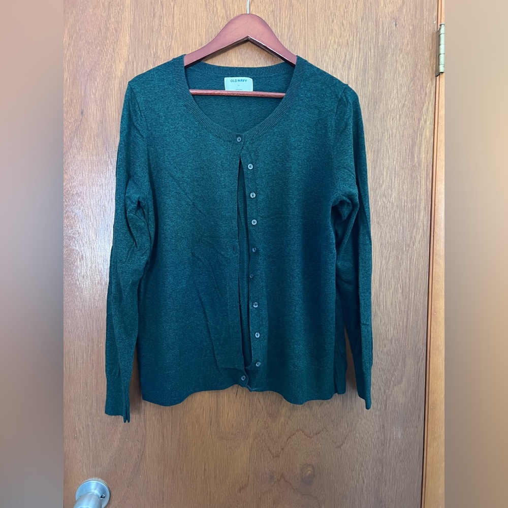 Old Navy dark green Cardigan Sweater